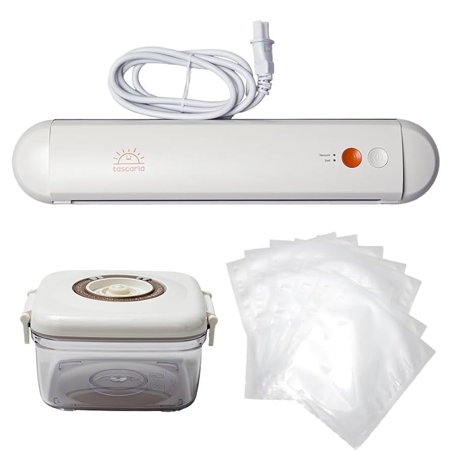 真空パック機　〈真空パックくん〉　3点セット Amazon.co.jp: 【メーカー公式】tascaria 真空パック機 すぐに